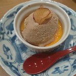 おおたに - 打木甘栗かぼちゃのブリュレと黑糖のアイスクリーム