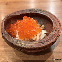 佳肴岡もと - 松葉がにの飯蒸しのいくら添え