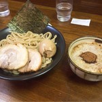 らー麺 たまや - つけめん 太麺 ¥730 まかない煮たまご ¥30