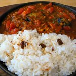デリアンドカフェ・ヤマグチ - 揚げナスとフレッシュトマトのカリー（中辛）＠DELI&CAFE YAMAGUCHI★2008/8