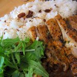 デリアンドカフェ・ヤマグチ - タンドリーチキンカリー（辛口）のアップ＠DELI&CAFE YAMAGUCHI★2008/8