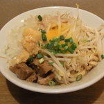 背脂煮干しそば　晴 - 『再訪』汁なし晴二郎(ニンニク+玉ねぎ)