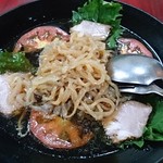 青龍 - ①前菜（クラゲ、トマト、キュウリ、チャーシュー）