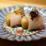 寿しの吉乃 - 五島列島の真鯛、キャビア、のどくろ、オリーブオイル、キャビア