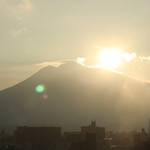 レストラン山崎 - 夕方の岩木山