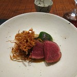 傳 - (2017年8月　訪問)北海道産の鹿肉。