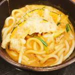 カレーうどん 富貴堂 - かぼちゃ天カレーうどん