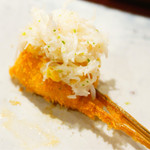 串かつ あーぼん - 里芋 蟹と柚味噌のせ