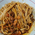 麺アップ！カレー担々まぜそば