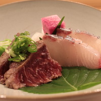 夷川 鮨 すずか - ●お造り、本鮪頰肉、シマアジ