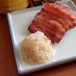 中山のジャム - 中山ジャムのサワークラウト；ベーコンのソテーに添えて. マイルドな乳酸味です(^^)v @2017/08/20