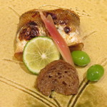 一魁 - かますとミョウガとえんどう豆