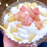 まい・ふる - 桃のかき氷・ヨーグルトエスプーマ