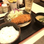 松のや - ロースかつ定食(並) 500yen