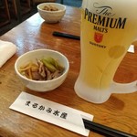 Hatahata - 生ビールとお通し