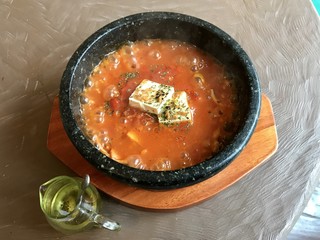 Kafejikyuujisokurokkemmuraten - 石焼トマトリゾット、1080円です。