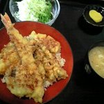 食事処 案山子 - 天丼セット　驚愕の480円！！