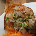 TROMPETTE - 鯵のタルタル　フランスパン乗せ(17-08)