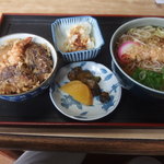 天ぷら天萩 - Bセット　ミニ天丼＋天ぷらそば800円