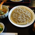 久保田 - 「もりそば」500円と「天丼(小)」350円