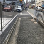 Tenjin - 歩道が斜め、これがえらい