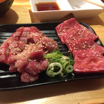 炭火焼肉ホルモン 徳臓 - カッパハーフ　赤身切り落としサービス付き♪