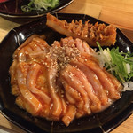 炭火焼肉ホルモン 徳臓 - 赤センハーフ　ハチノス一枚サービス　