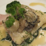 アバ - 新鮮なカレイの洋酒蒸し、ノルマンド風