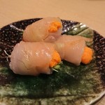 鮨処よしな - ウニ平目巻き