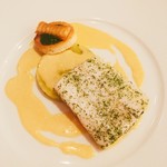 サメガレイのスチーム & 新じゃが芋とパセリ