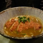 てん川 - カツカレーうどん。熱い！熱い！