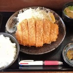 ろーすカツ定食（230g）1000円＋ご飯お替り100円