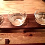 酒BAR艶 - 広島のお酒3種飲み比べ　900円