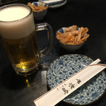 鳥海山 - 普段19時まで300円のビールが今ならさらに200円。
