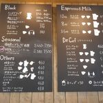 猿田彦珈琲 - メニューはコーヒーからオリジナルドリンク、カフェインを含まないデカフェまで色々。