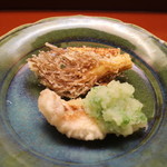 木山 - 揚げ物　白身魚　髭付ヤングコーン