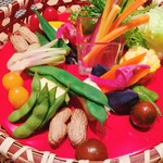 真奈邸箱根 - 【前菜】色鮮やかな有機栽培の野菜達♡