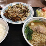 天竺 - 今夜も、ラーメン付き定食で。