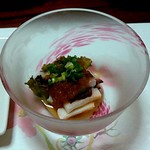 割烹 半兵衛 - たこの料理（梅とたこの和え物）