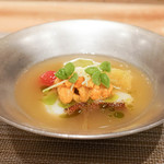 SUGALABO - 鹿児島すじあらの焼き物に加茂茄子、うに乗せ