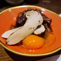 鳥茂 - 松茸のせすき焼き