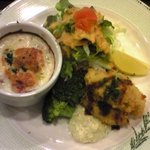 洋食の家 キャベツ - カキフライとミニグラタン