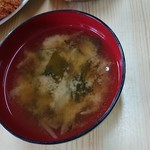 Nakayoshi Shokudou - 味噌汁（ジャンボチキンカツ定食）