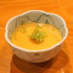 日本料理 たかむら - 前菜 ３　蝦夷ムラサキ雲丹入り茶碗蒸し