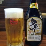 もつ焼 あぶさん - オリオン生と多良川