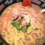 無鉄砲 東京中野店 - とんこつラーメン（麺固め・濃さ普通・ねぎ多め）