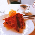 カフェ ワンズバー - 【2回目】自家焼きワッフル&珈琲セット