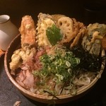 大地のうどん - 野菜天ぶっかけ 冷 大盛