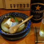 四季乃味菜々草 - 中瓶ビール＋お通し（一品目）