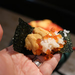山さん寿司 - 海苔が付いてくるので手巻きも可能☆